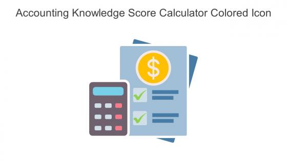 Accounting Knowledge Score Calculator Colored Icon In Powerpoint Pptx Png And Editable Eps Format