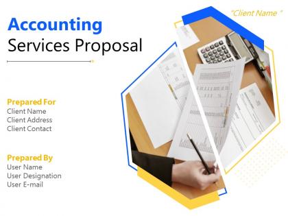 Accounting services proposal powerpoint presentation slides