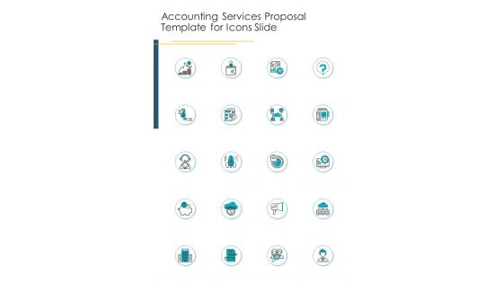 Accounting Services Proposal Template For Icons Slide One Pager Sample Example Document