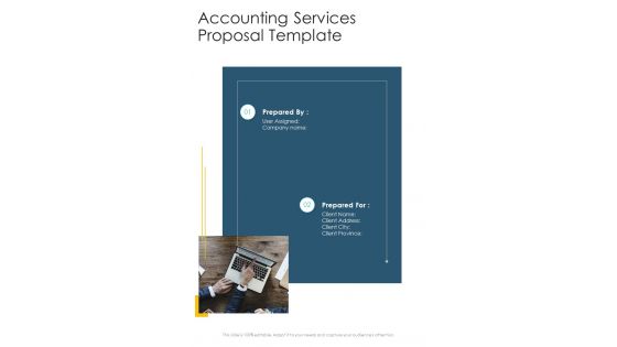 Accounting Services Proposal Template One Pager Sample Example Document