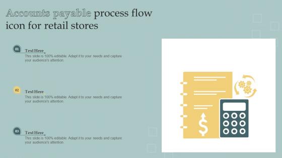 Accounts Payable Process Flow Icon For Retail Stores