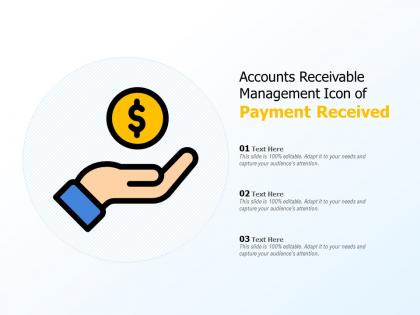 Accounts receivable management icon of payment received