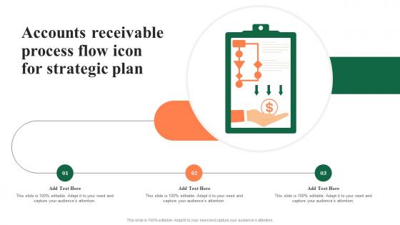 Accounts Receivable Process Flow Icon For Strategic Plan