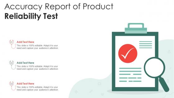 Accuracy Report Of Product Reliability Test
