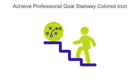 Achieve Professional Goal Stairway Colored Icon In Powerpoint Pptx Png And Editable Eps Format