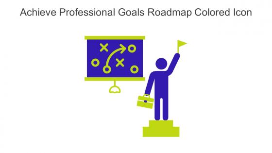 Achieve Professional Goals Roadmap Colored Icon In Powerpoint Pptx Png And Editable Eps Format