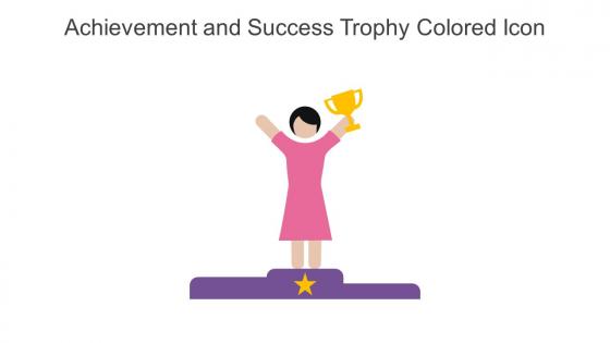 Achievement And Success Trophy Colored Icon In Powerpoint Pptx Png And Editable Eps Format