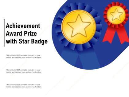 Achievement award prize with star badge