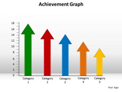 Achievement graph shown by arrows on axis powerpoint diagram templates graphics 712
