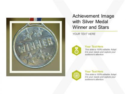 Achievement image with silver medal winner and stars