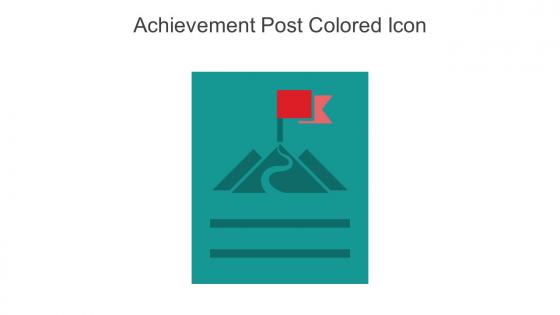 Achievement Post Colored Icon In Powerpoint Pptx Png And Editable Eps Format