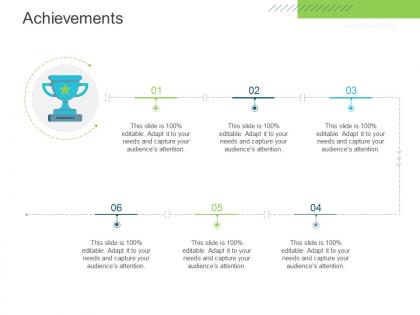Achievements slide presenting oneself for a meeting ppt sample