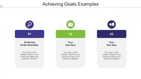 Achieving Goals Examples Ppt Powerpoint Presentation Slides Ideas Cpb