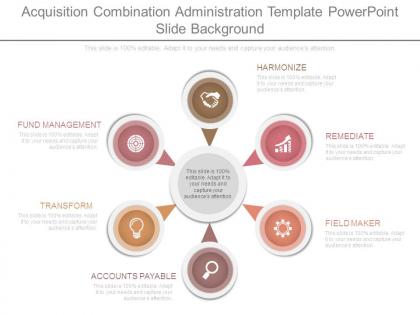 Acquisition combination administration template powerpoint slide background