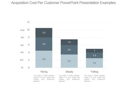 Acquisition cost per customer powerpoint presentation examples