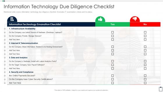 Acquisition Due Diligence Checklist Information Technology Due Diligence Checklist