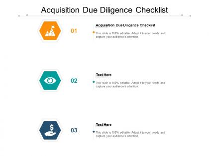Acquisition due diligence checklist ppt powerpoint presentation ideas icon cpb