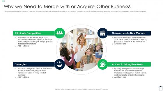 Acquisition Due Diligence Checklist Why We Need To Merge With Or Acquire Other Business