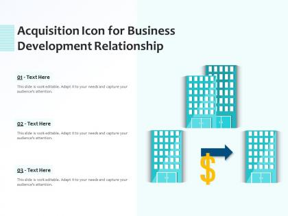 Acquisition icon for business development relationship