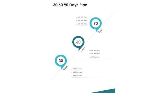 Acquisition Proposal 30 60 90 Days Plan One Pager Sample Example Document