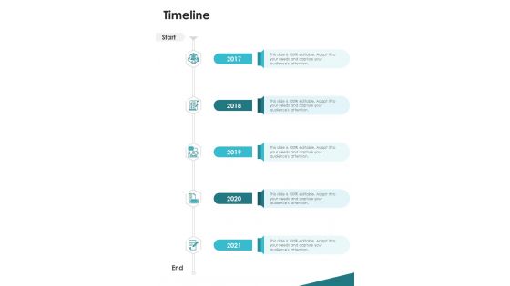 Acquisition Proposal Timeline One Pager Sample Example Document