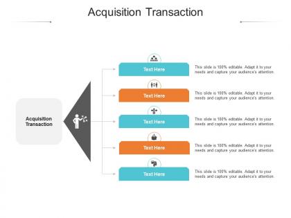 Acquisition transaction ppt powerpoint presentation slides maker cpb