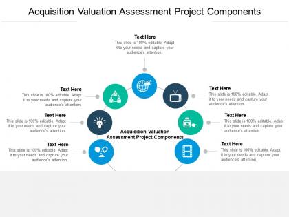 Acquisition valuation assessment project components ppt powerpoint presentation model cpb