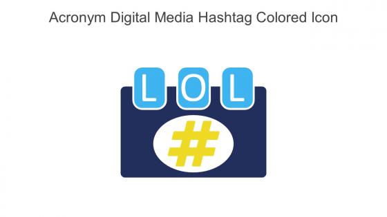 Acronym Digital Media Hashtag Colored Icon In Powerpoint Pptx Png And Editable Eps Format