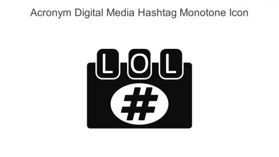 Acronym Digital Media Hashtag Monotone Icon In Powerpoint Pptx Png And Editable Eps Format