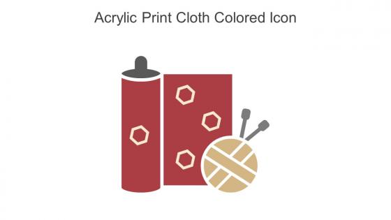 Acrylic Print Cloth Colored Icon In Powerpoint Pptx Png And Editable Eps Format