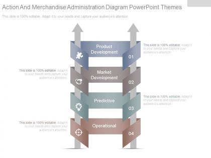 Action and merchandise administration diagram powerpoint themes