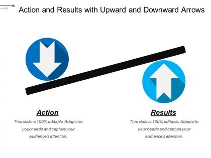 Action and results with upward and downward arrows