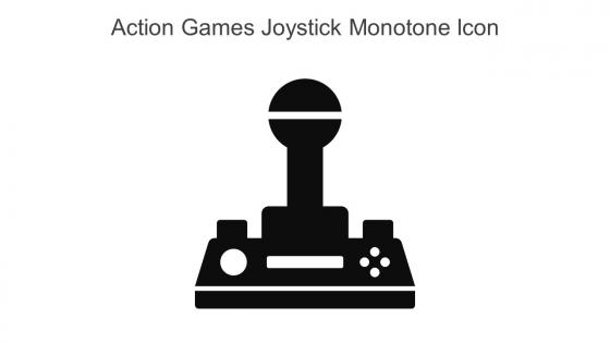 Action Games Joystick Monotone Icon In Powerpoint Pptx Png And Editable Eps Format