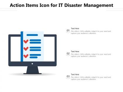 Action items icon for it disaster management