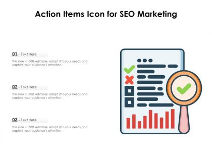 Action items icon for seo marketing