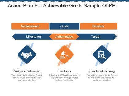 Action plan for achievable goals sample of ppt