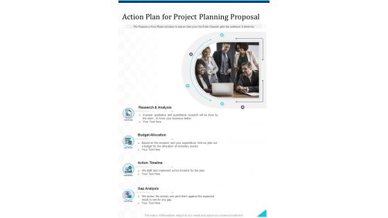 Action Plan For Project Planning Proposal One Pager Sample Example Document