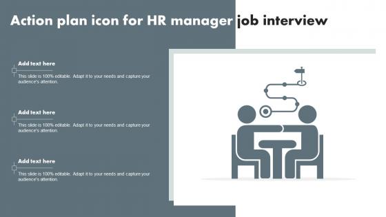Action Plan Icon For Hr Manager Job Interview