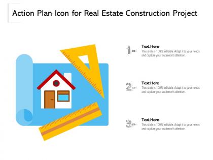 Action plan icon for real estate construction project
