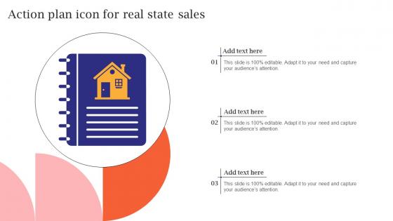 Action Plan Icon For Real State Sales