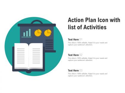 Action plan icon with list of activities