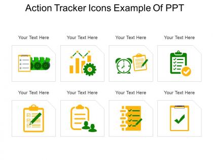Action tracker icons example of ppt