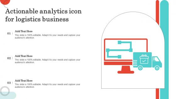 Actionable Analytics Icon For Logistics Business