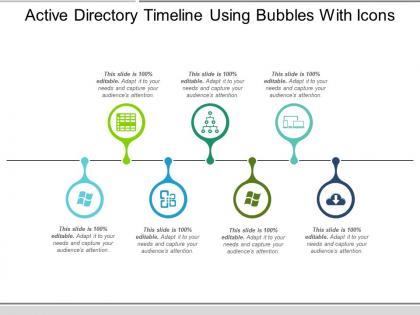 Active directory timeline using bubbles with icons