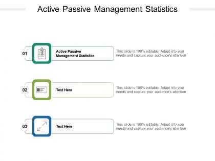 Active passive management statistics ppt powerpoint presentation template cpb