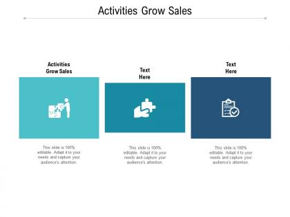 Activities grow sales ppt powerpoint presentation portfolio brochure cpb