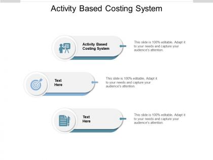Activity based costing system ppt powerpoint presentation diagram graph charts cpb