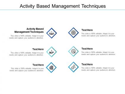 Activity based management techniques ppt powerpoint presentation show portfolio cpb