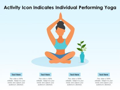 Activity icon indicates individual performing yoga