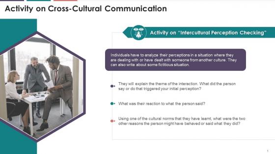 Activity On Intercultural Perception Checking Training Ppt